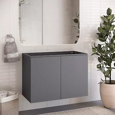 Modway Bryn 36  Wall-Mount Bathroom Vanity In Gray • $138.65