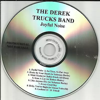 THE DEREK TRUCKS Band Joyful Noise ULTRA RARE Tst Press ADVNCE PROMO DJ CD 2002 • $24.99