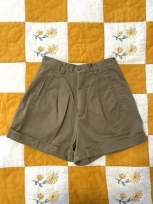 Vintage High Waisted Tan Shorts Waist 25” • $15