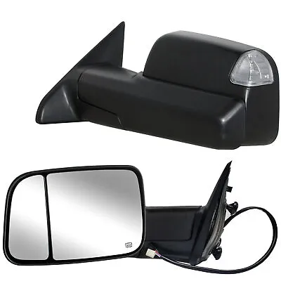 Power Heated Turn Signal Towing Mirrors For 2009-2017 Dodge Ram 1500 2500 3500 • $154.39