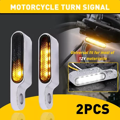High Bright Motorcycle LED Turn Signals Amber Blinker White Running Light Lamps • $16.99