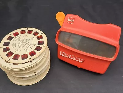 Vintage Red GAF Viewmaster View-Master Viewer Toy Made In USA & Appr. 60 Reels • $98