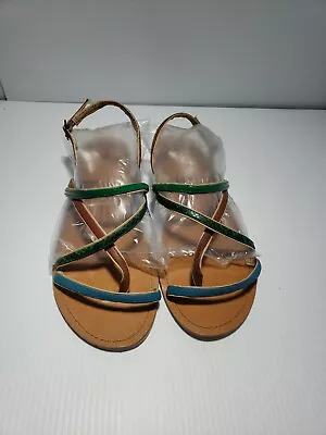 Womens Mossimo Multi Colored Strappy Sandals Size 11 • $9.50