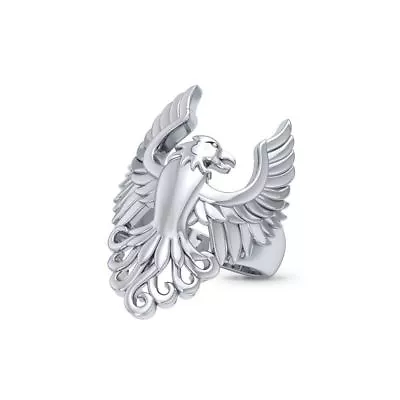 $69.97 • Buy Majestic Phoenix Ring Peter Stone 3D .925 Sterling Silver Fine Jewelry