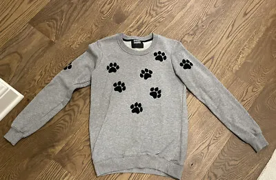 Markus Lupfer Dog Paw Print Sweatshirt In Gray Size XS • $67