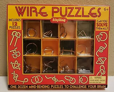 Wire Puzzles 12 Brain Teaser Mind Game Toy Steel Metal IQ Test Magic Trick Age8+ • $10.50