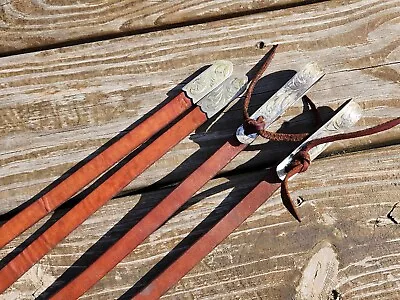 NICE Med Oil Leather SILVER WATERLOOPS & TIPS Western Split End Reins - 99  L • $59.95