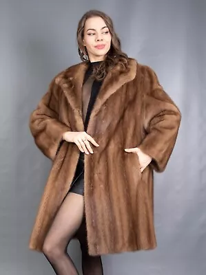 12321 Gorgeous Real Mink Coat Luxury Fur Jacket Beautiful Look Size 3xl • $1