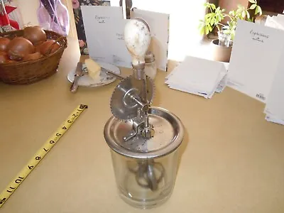 Antique 1923   Sunlite   Mayonnaise Maker Egg Beater With Original Glass Jar • $39.99