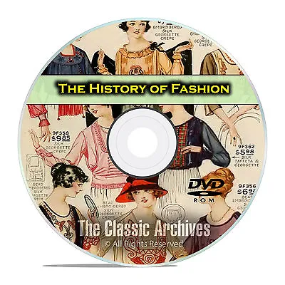 The History Of American Fashion Vintage Clothing Catalogs 105 Books DVD E44 • $7.99