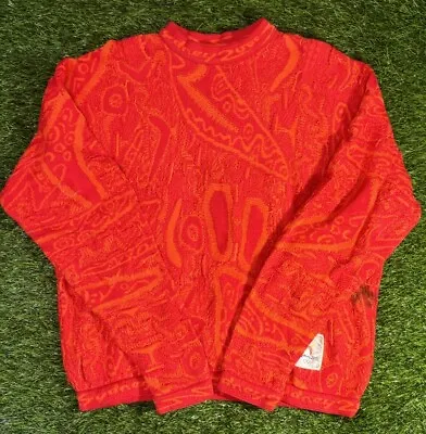 Vintage Coogi Sydney Australia Olympics 2000 Red Cable Knit Sweater Size Small • $149.99