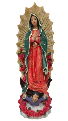 Virgen Maria De Guadalupe/ Virgin Guadalupe 1314-12 12 Inch Resin Statue New  • $37.99