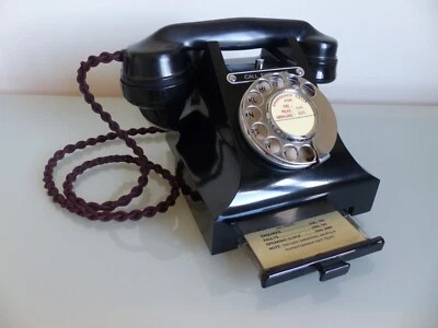 £110 • Buy Vintage British Black  Bakelite Dial Telephone. Fully Overhauled. 312l