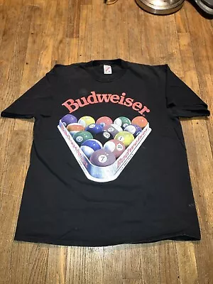 Vintage Budweiser Pool Shirt Extra Large XL 1992 1990s VTG Bud Beer Billiards • $55