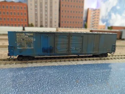 N Scale Atlas 60' Box  Car Grand Trunk  W Patched Weathered Mtl • $24.95