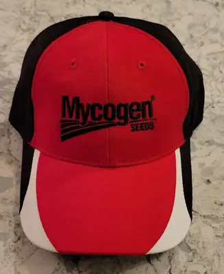 New Vintage Mycogen Feed Seed Corn Baseball Trucker Cap Hat Snapback Red Black • $14.99