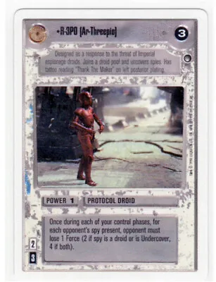 Star Wars CCG Hoth White Border Rare's Cards Are Nr-Mint. Drop Down Box Sale. • $6.95