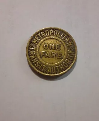 Vintage Boston MTA Token; Metropolitan Transit Authority Token; One Fare; 1950’s • $50