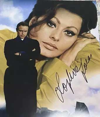 Sophia Loren Signed Autographed 8x10 Photo Marlon Brando  • $251.56