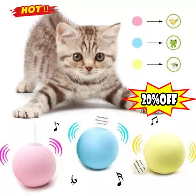 Automatic Rolling Cat Ball Interactive Smart Toy Electric Kitten Training Toys G • £2.41