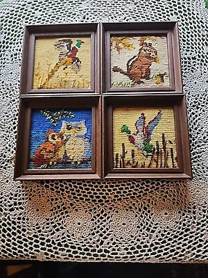 Framed Needlepoint Vintage Pictures  • $35