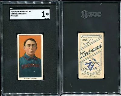 T206 Miller Huggins Portrait HOF ~~ SGC 1 ~~ Piedmont 350 Back GREAT BACKSTAMP • $349.99