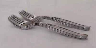 Set 8 Oneida La Rose Stainless Salad Forks Flatware Glossy Wm Rogers • $27.99