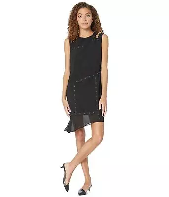 Nicole Miller 294333 Women's Grommet Dress W/ Cut Out Shoulder Size 0 • $194.65