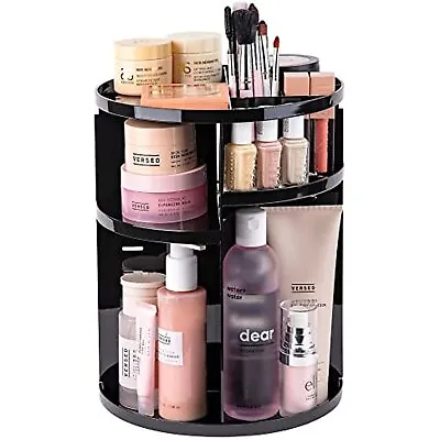 360 Rotating Makeup Organizer - Adjustable Shelf Height And Fully Rotatable. The • $15.56