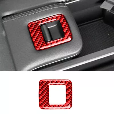 For Mazda MX-5 Miata 09-15 Red Carbon Fiber Floor Console Door Button Cover Trim • $12.69