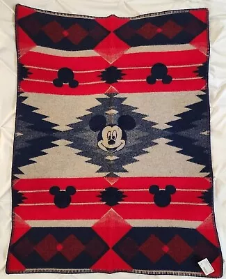 Pendleton Wool Crib Blanket Muchacho Disney Mickey Mouse 32 X44   • $199.75