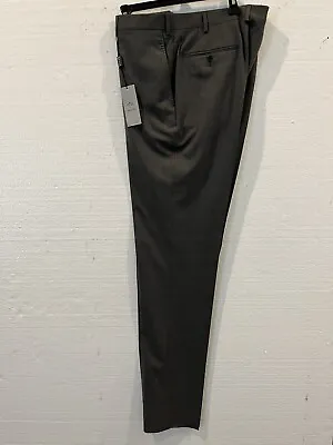 Zanella Pn12 Men’s Dress Pants Size 38 Unhemmed Gray Grey Italy Wool Blend • $89.99