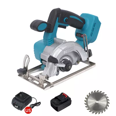 NEW Brushless Cordless Circular Saw Cutting Wood With 1/2 Battery For Makitá 18V • $66.39