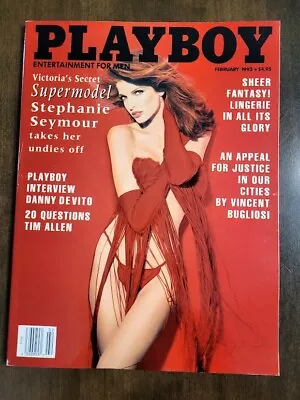 Playboy Magazine February 1993 Victoria Secret's Stephanie Seymour • $3