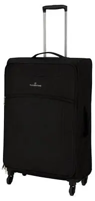Featherstone 4 Wheel Soft Large Suitcase - Black • £34.95