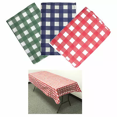 2 Pc Reusable Checkered Tablecloth Vinyl Picnic Party Table Cover Gingham Cloth • $14.49