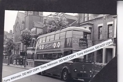 London Transport - C3 Type Trolley Bus No. 323 On Route 664 - Photo - B11809 • £1