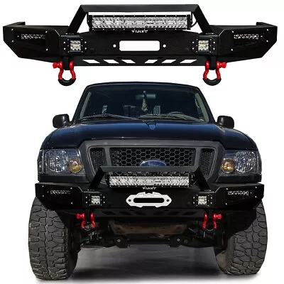 Vijay For 1993-1997 Ford Ranger Steel Front Bumper W/Winch Plate&LED Light • $709.99