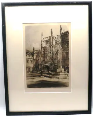 FRAMED LITHOGRAPH OF  Magdalen College Oxford   By Leonard Patten • £9.99