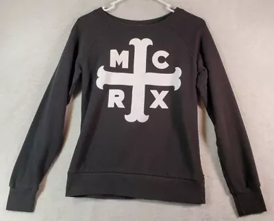 My Chemical Romance Sweatshirt Womens Small Black Cotton Long Sleeve Back Lace • £15.82