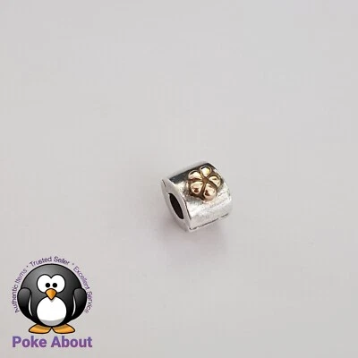 $39 • Buy Authentic Pandora Two Tone Silver & 14K Gold Buttercup Flower Clip Charm 790140