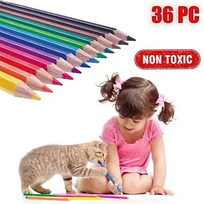 36 Premium Professional Colouring Pencils Set Colours Artist Therapy Kids Adults • £3.95