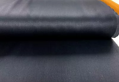 £0.99 • Buy Dark Navy Wool-Mix Twill Suiting High Quality Formal Dressmaking Fabric