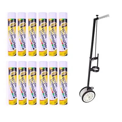 Floor Line Marker Spray Paint 12x &  2 Wheel Line Marker Spray Paint Applicator • £169