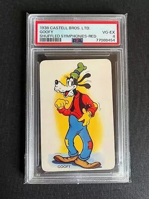 PSA 4 Castell Bros. Goofy Shuffled Symphonies Red Walt Disney Card 1938 • $74.99