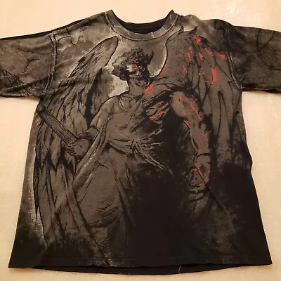 MMA Elite Men's Large Black Dark Fallen Bloody Angel Short Sleeve T-shirt  • $28.99