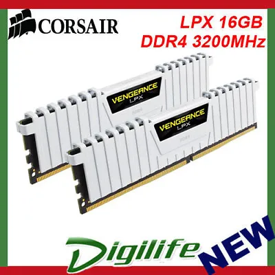 Corsair Vengeance LPX 16GB (2x8GB) DDR4 3200MHz C16 Desktop Gaming Memory White • $82