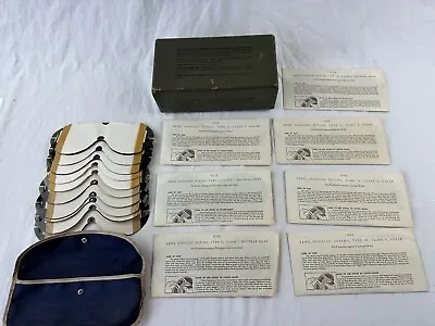 Vintage WWII AAF US Army Air Force B-8 Flying Goggles Box 15 Lenses + Cloth Case • $36.95