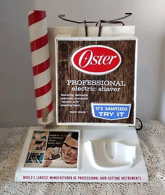 Rare Vintage Barbershop Pole OSTER Razor Shave Country Store Display Barber  • $99