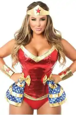 NEW Top Drawer Premium 4pc Wonder Woman Superhero Corset Halloween Costume • $240